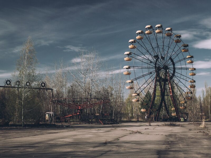 Chernobyl - Pripyat, Ukraine - April 2009 Ferris wheel