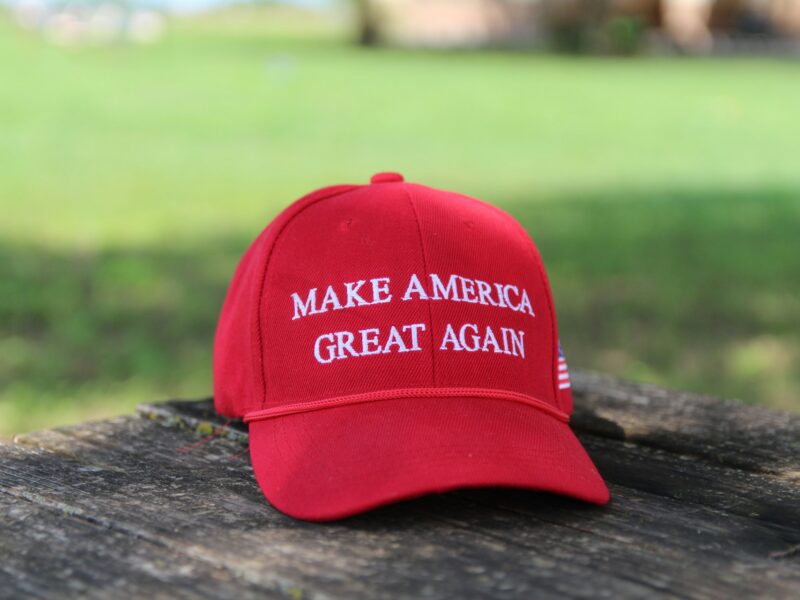 Trump hat on wood. Photo by @Natilyn_Hx.