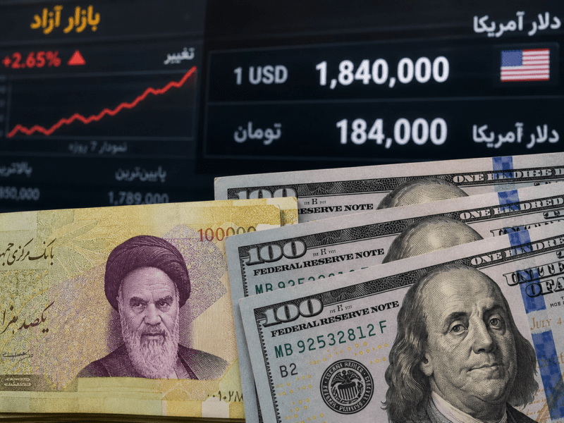Iran currency crisis deepens as the rial weakens sharply against the U.S. dollar.